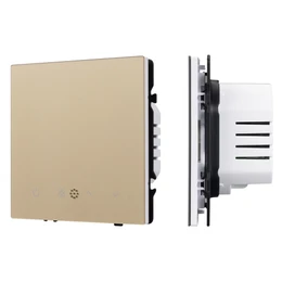 Фото #1 товара ARL NOBE Терморегулятор вод тёплый пол золотой песок SWT-MTW-SFPL-GD (95-240V, 5A, датч возд) (Arlight, -)