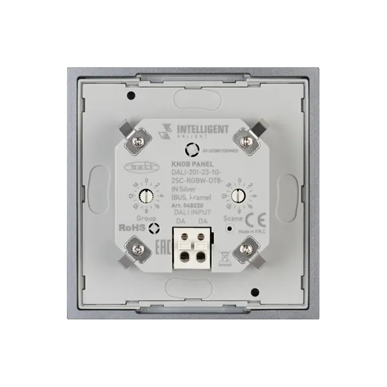 Фото #4 товара INTELLIGENT ARLIGHT Кнопочная панель DALI-201-23-1G-2SC-RGBW-DT8-IN Silver (BUS, Frame) (IARL, IP20 Металл, 3 года)