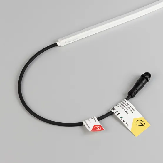 Фото #2 товара Светодиодная лента герметичная WAVE-TOP-PU-A144-10x10mm 24V Day4000 (5 W/m, IP68, 1m, wire x1) (Arlight, Вывод боковой, 3 года)