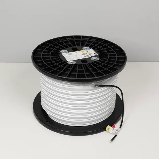 Фото #3 товара Светодиодная лента герметичная MOONLIGHT-SIDE-X336-12x24mm 230V Warm2400 (11 W/m, IP65, 50m, wire x1) (Arlight, Грибовидная форма)