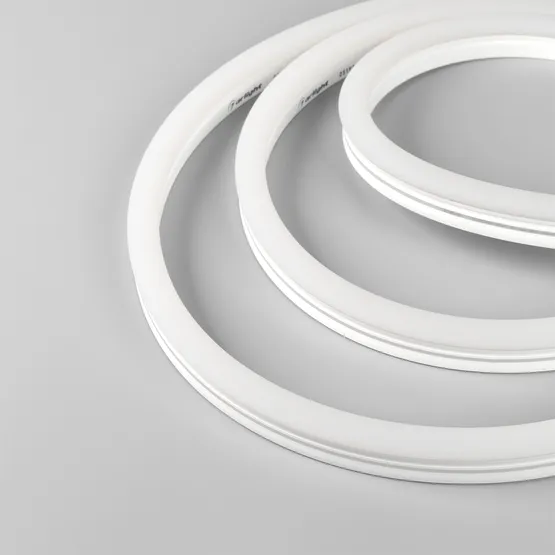 Фото #2 товара Светодиодная лента герметичная MOONLIGHT-SIDE-X336-12x24mm 230V Warm2400 (11 W/m, IP65, 50m, wire x1) (Arlight, Грибовидная форма)
