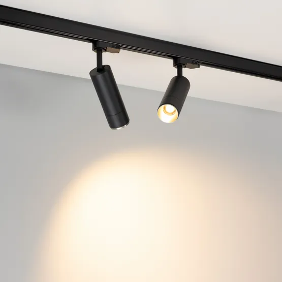 Фото #4 товара Светильник LGD-GESTIA-TRACK-4TR-R51-10W Warm3000 (BK-NI, 25-50 deg, 230V) (Arlight, IP20 Металл, 5 лет)