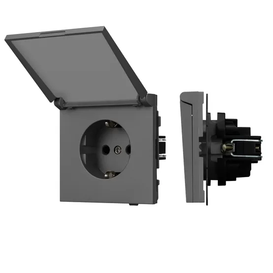 Фото #1 товара Механизм розетки влагозащищённый SCT-TENDO-MCP-SFPL-GR (230V, 16A) (Arlight, -)