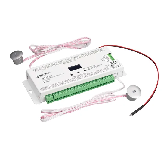 Фото товара INTELLIGENT ARLIGHT Контроллер лестничный SMART-PWM-132-83-DIM-PS-SUF (5-24V, 32x1A) (IARL, IP20 Металл, 5 лет)