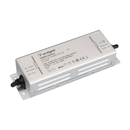 Фото товара Блок питания ARPJ-LG-565600-PFC-B (200W, 25-56V, 2.6-5.6A) (Arlight, IP67 Металл, 5 лет)