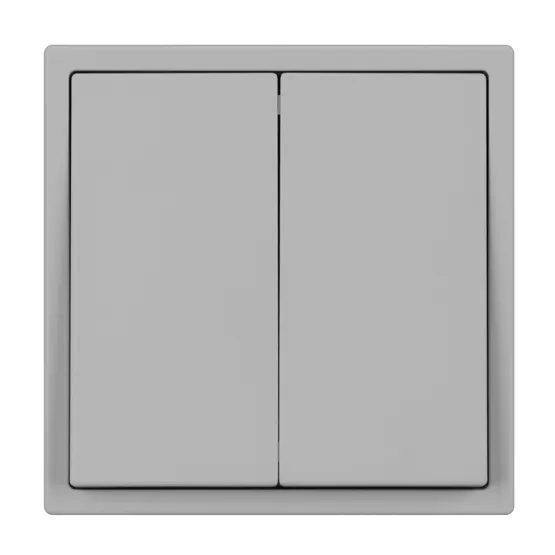 Фото #2 товара Механизм выключателя двухклавишный перекрёстный SWT-NOBE-MKX2-SFPL-IS (230V, 10A) (Arlight, Никель)