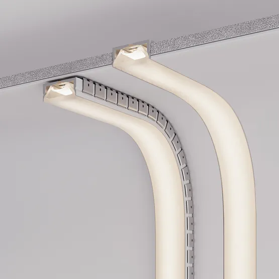 Фото #3 товара Силиконовый профиль WPH-FLEX-5025-TOP-S23-10m WHITE (Arlight, Силикон)