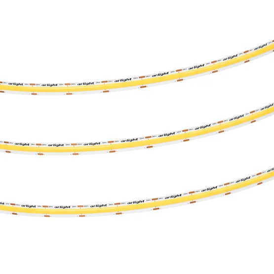 Фото #2 товара Светодиодная лента COB-X576-10mm 24V Warm3500 (15 W/m, IP20, 5m) (Arlight, высок.эфф.150 лм/Вт)