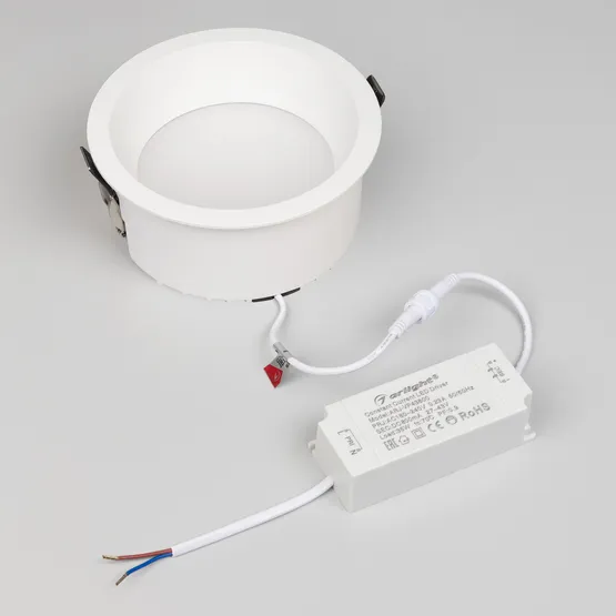 Фото #3 товара Светильник MS-DROP-BUILT-R158-30W Warm3000 (WH, 90 deg, 230V) (Arlight, IP54 Металл, 5 лет)