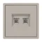 Минифото #3 товара Механизм сдвоенной телефонной розетки SCT-NOBE-MTL2-SFPL-CA (RJ-11, 4C) (Arlight, Кашемир)