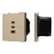 Минифото #1 товара ARL NOBE USB Розетка тип А+С+С софт-тач золотой песок SCT-MUACC-SFPL-FC-GD (65W, QC3) (Arlight, -)